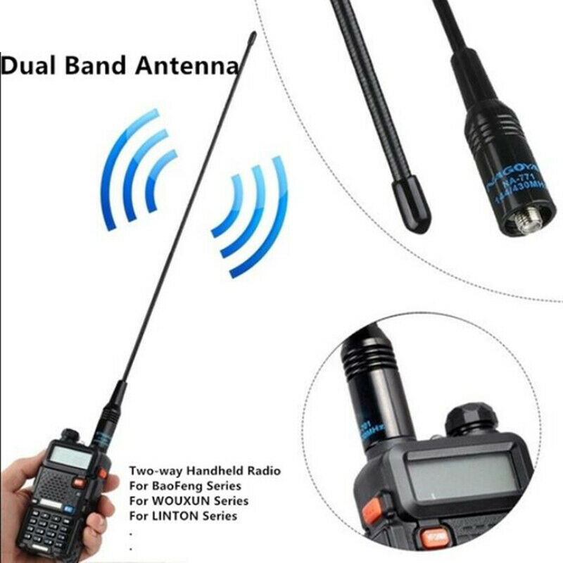 Walkie Talkie Antenna 15.6-Inch Whip Dual Band UV VHF/UHF 144/430Mhz Ante.l8
