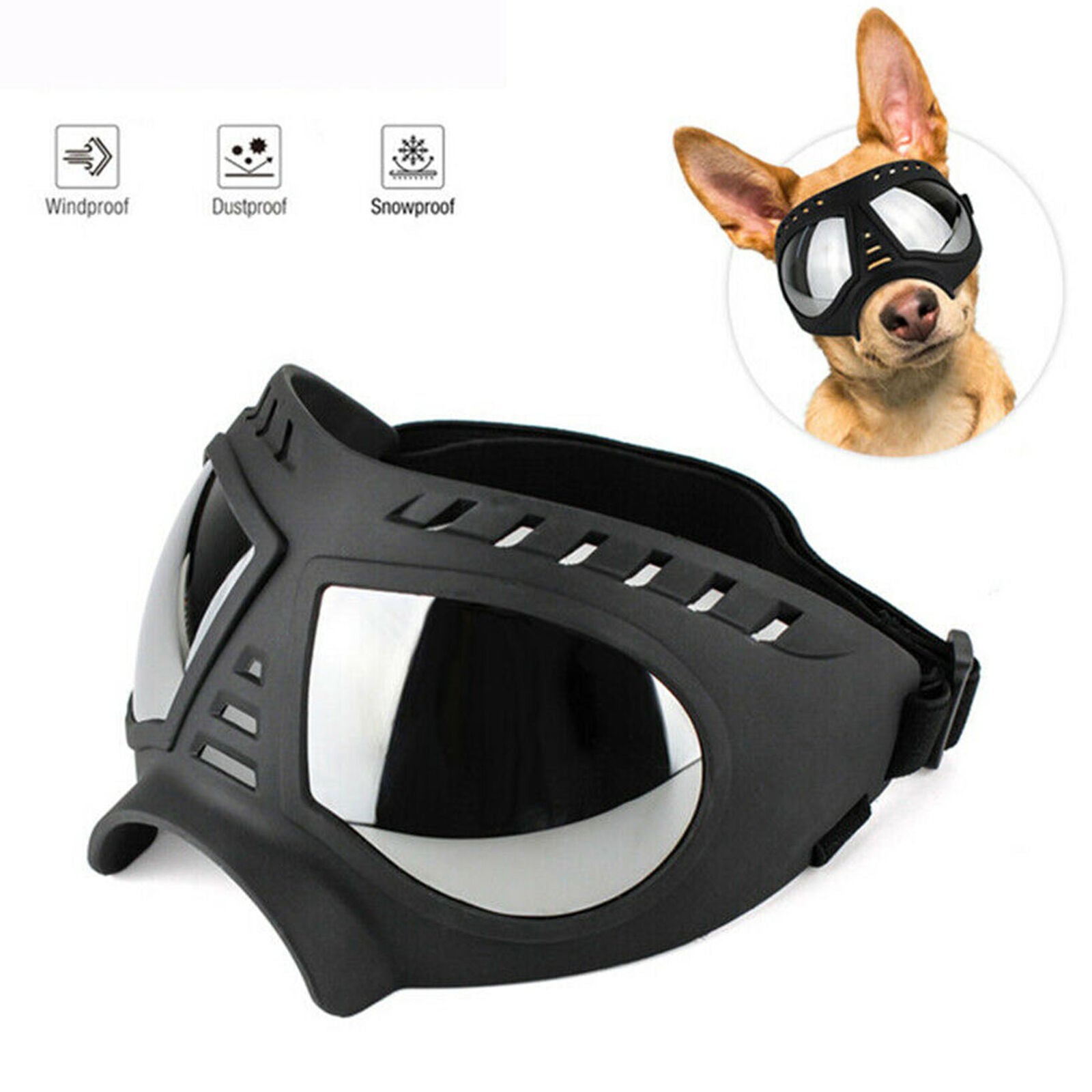 New Pet Dog Goggles UV Sunglasses Windproof Snowproof Dustproof for Large Dog
