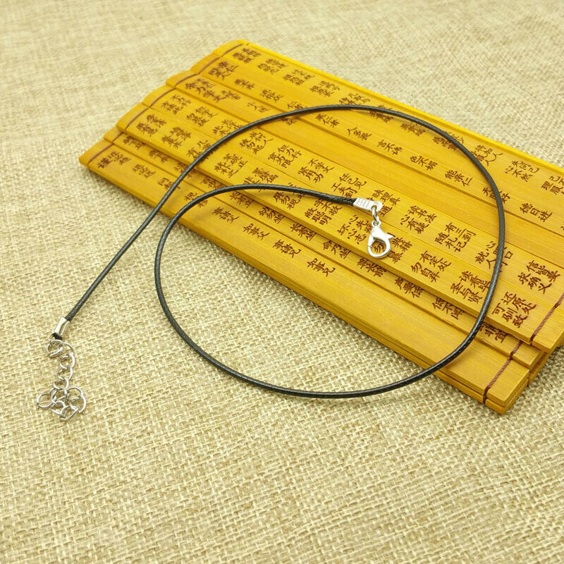 Wholesale 100pcs black PU wax rope leather rope