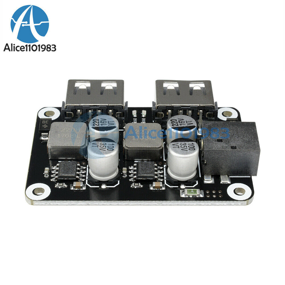 Dual Double USB 6-30V 2.4A Fast Charger Buck Step Down Module 24W Car Board Kit