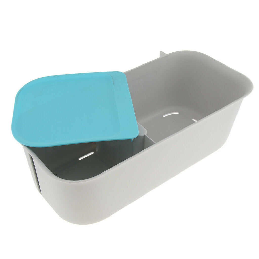 Wall Mounted Free Punching Bathroom Storage Rack Suction Cup Shelf Blue