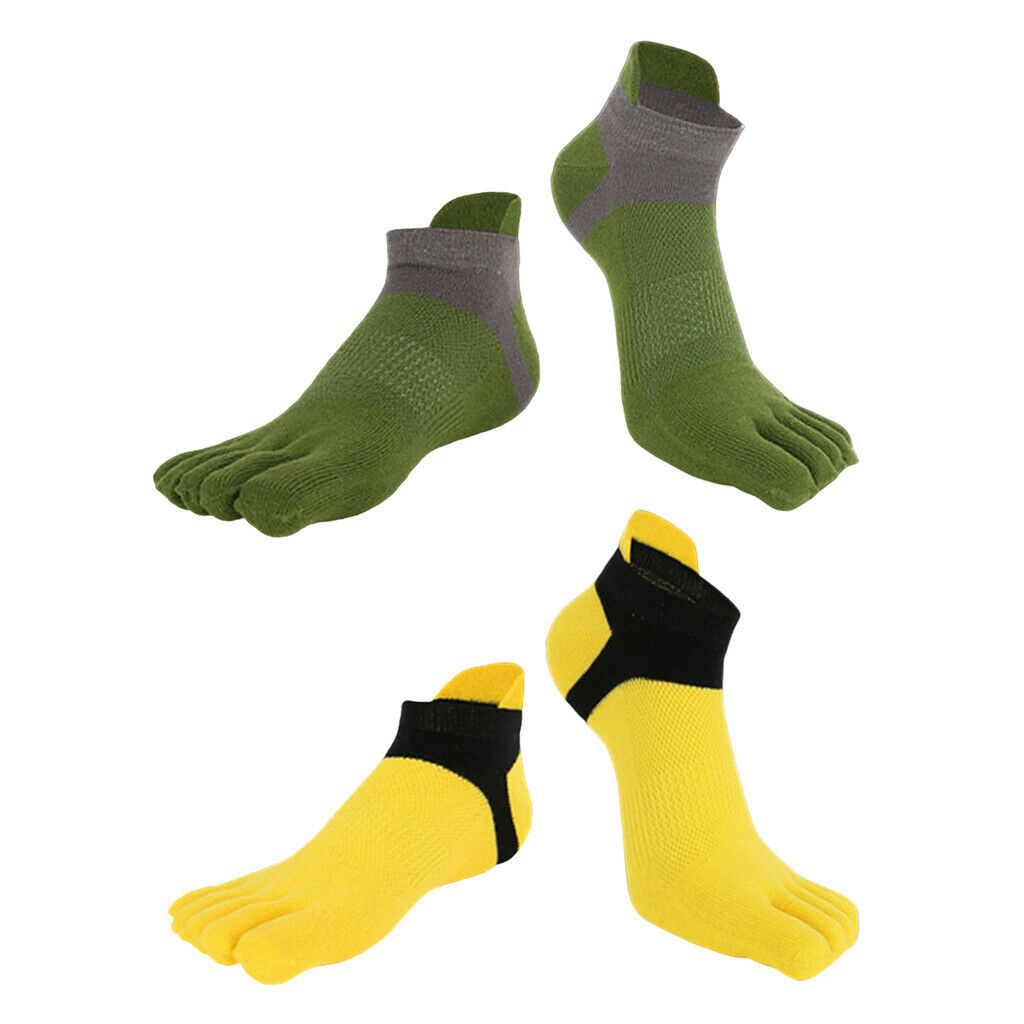 4x Everyday Five Toe Socks Sweat Absorb No Show Sports Ankle Socks Casual