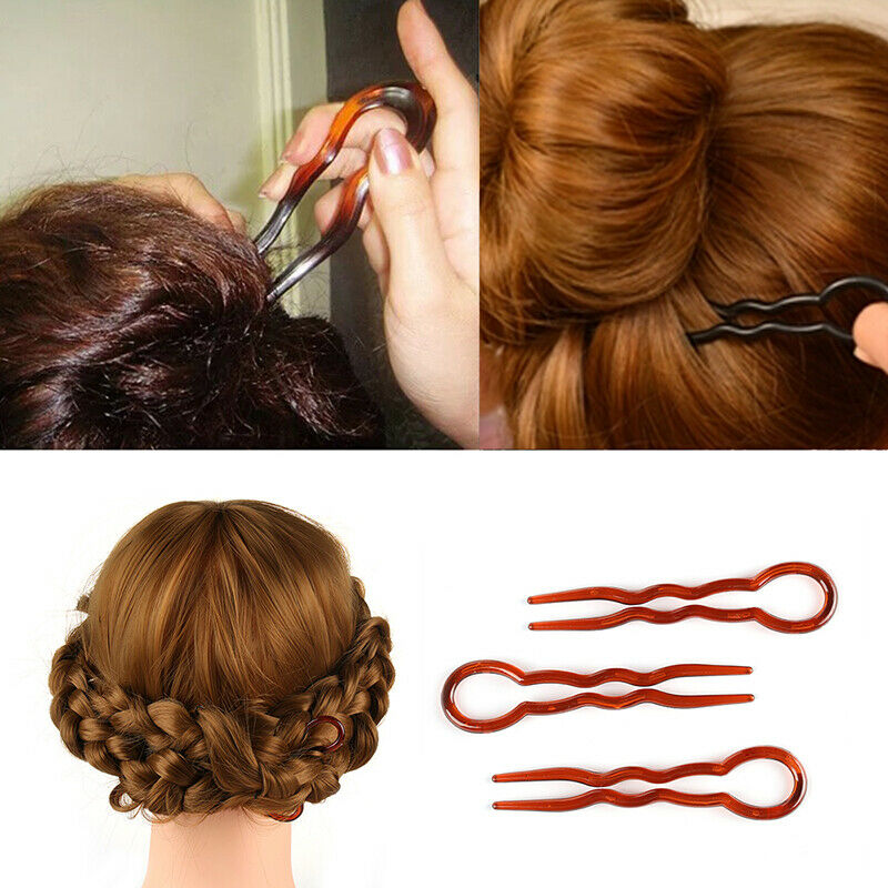12pcs Simple Hair Pins Fast Spiral Hairpin U Shaped Hair Braid Twist PinsBDAU