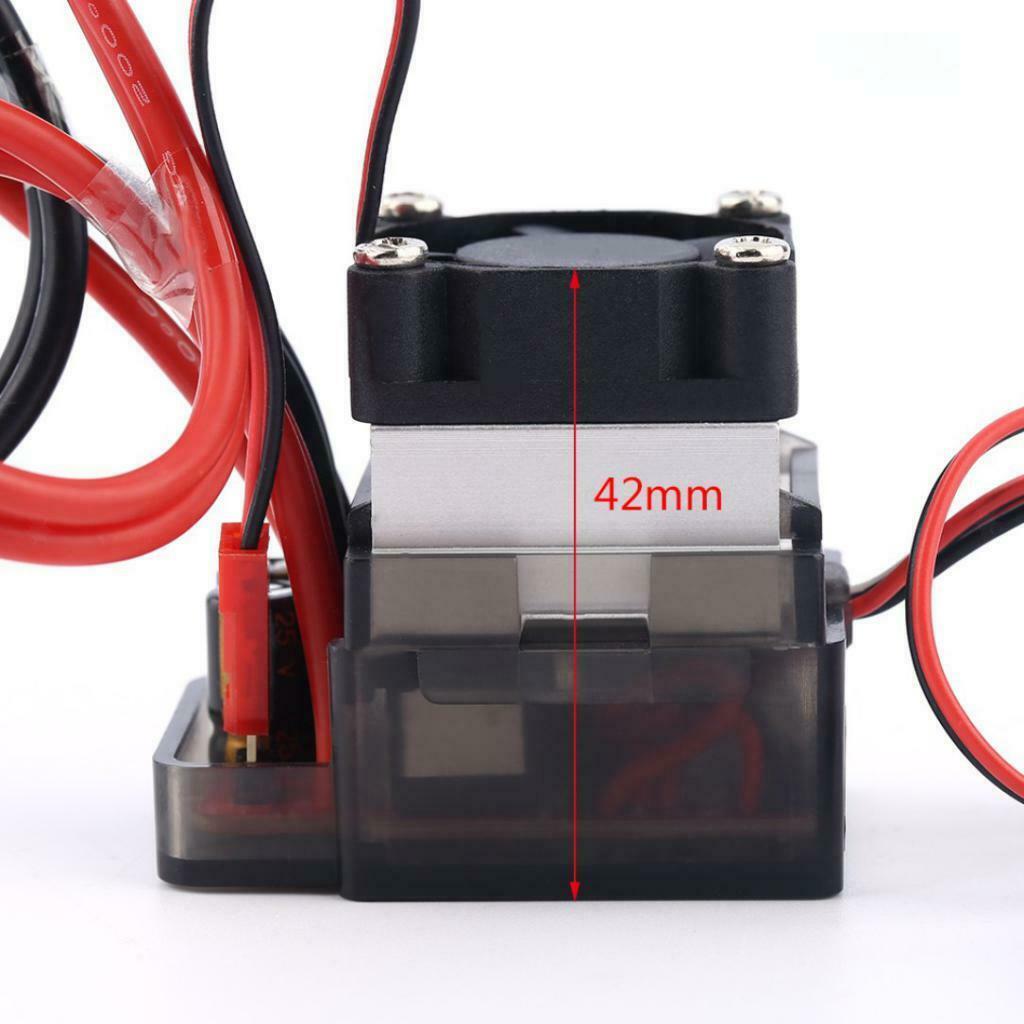 320A Brushed ESC Speed Controller Built-in 5.6V 2A BEC + Cooling Fan for 1/10 RC