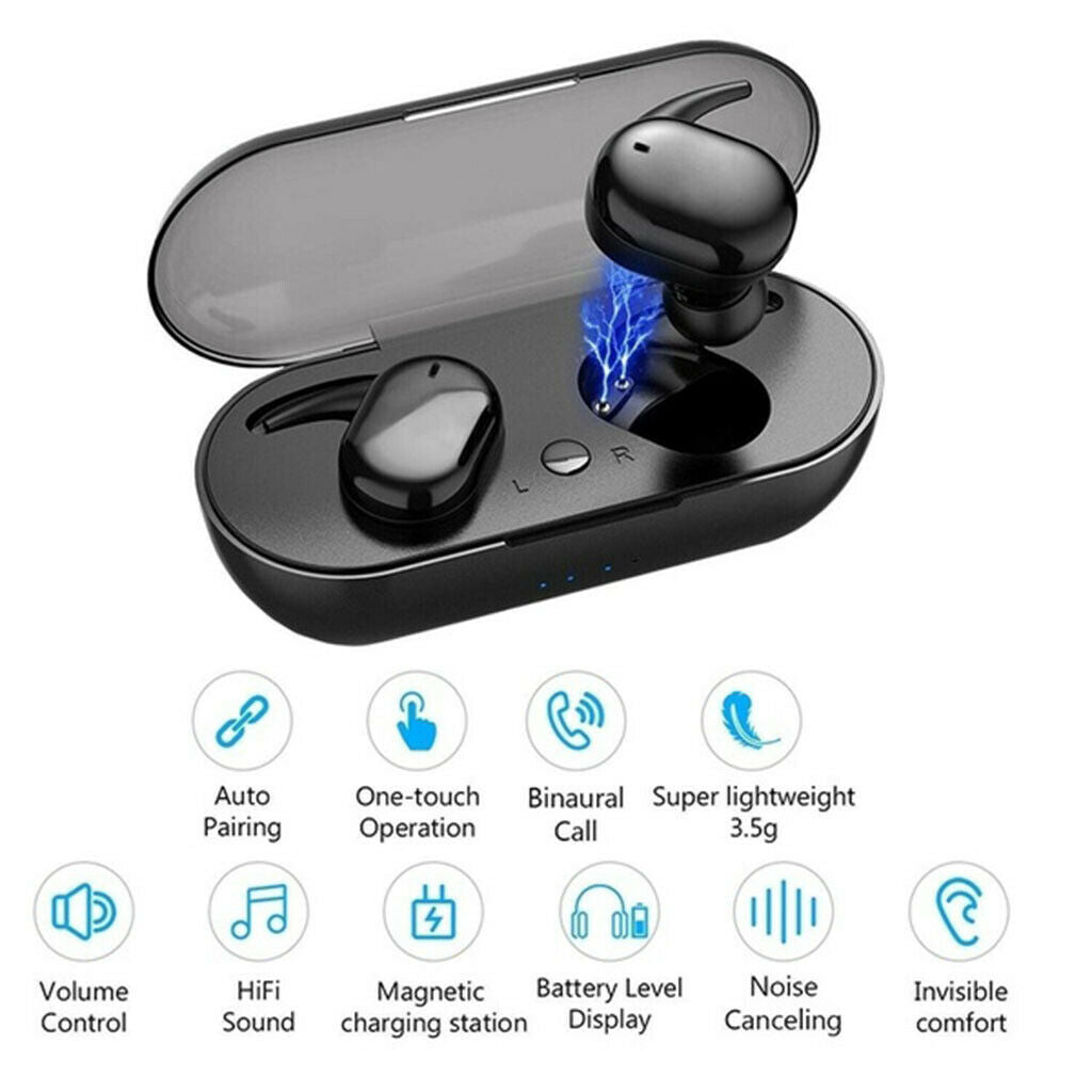 2Pcs Ture Wireless Y30 Bluetooth 5.0 TWS Earphone Headset Sweat Proof IPX5
