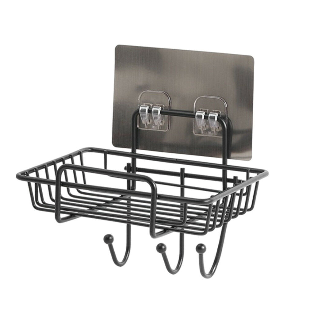 Multifunction Non-Trace Punch-Free Soap Holder Tray Organizer Wall Mounted
