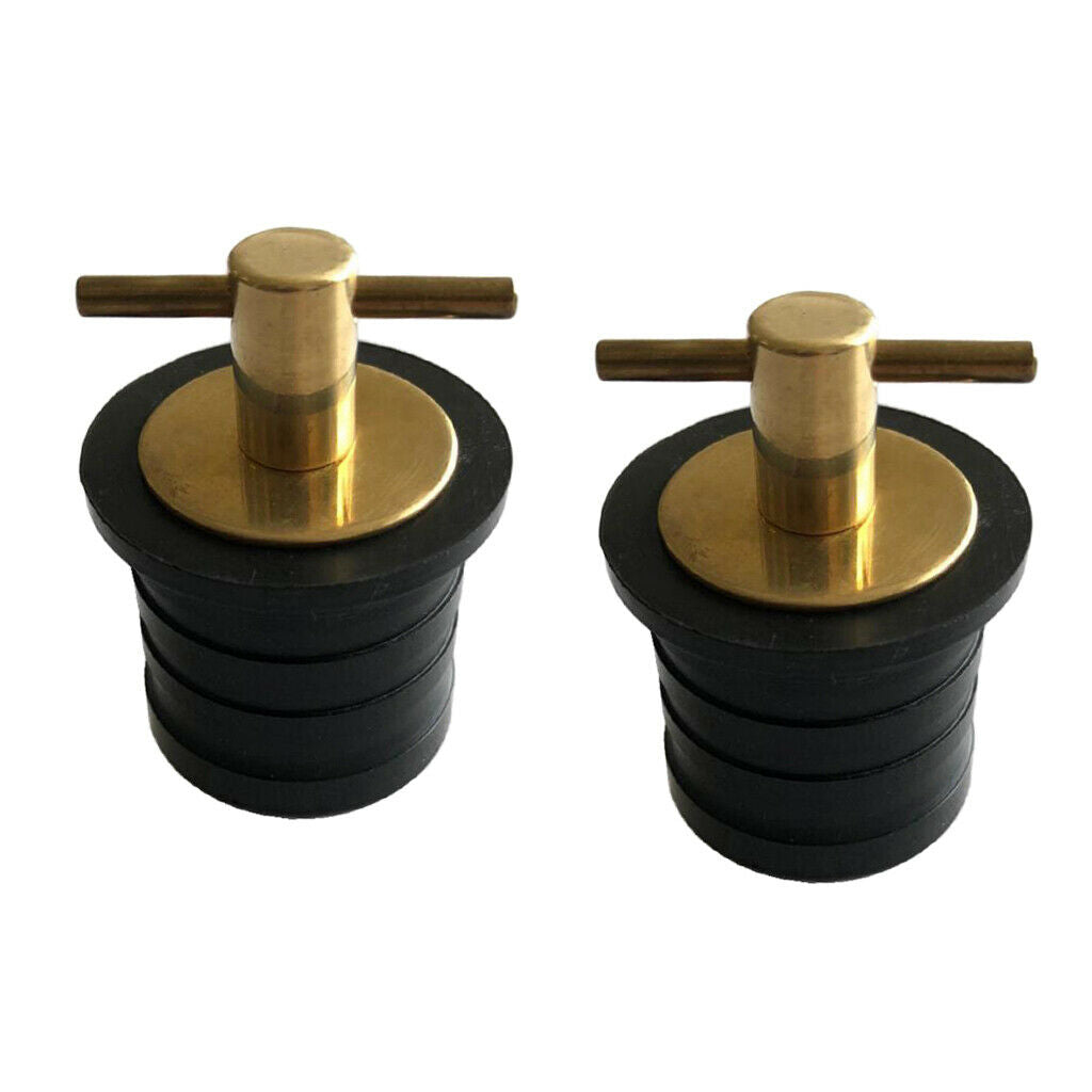 Brass 1-1 / 4 "Drain Plug Snap Handle Boat Lock Drain Plug Plumbing Installation