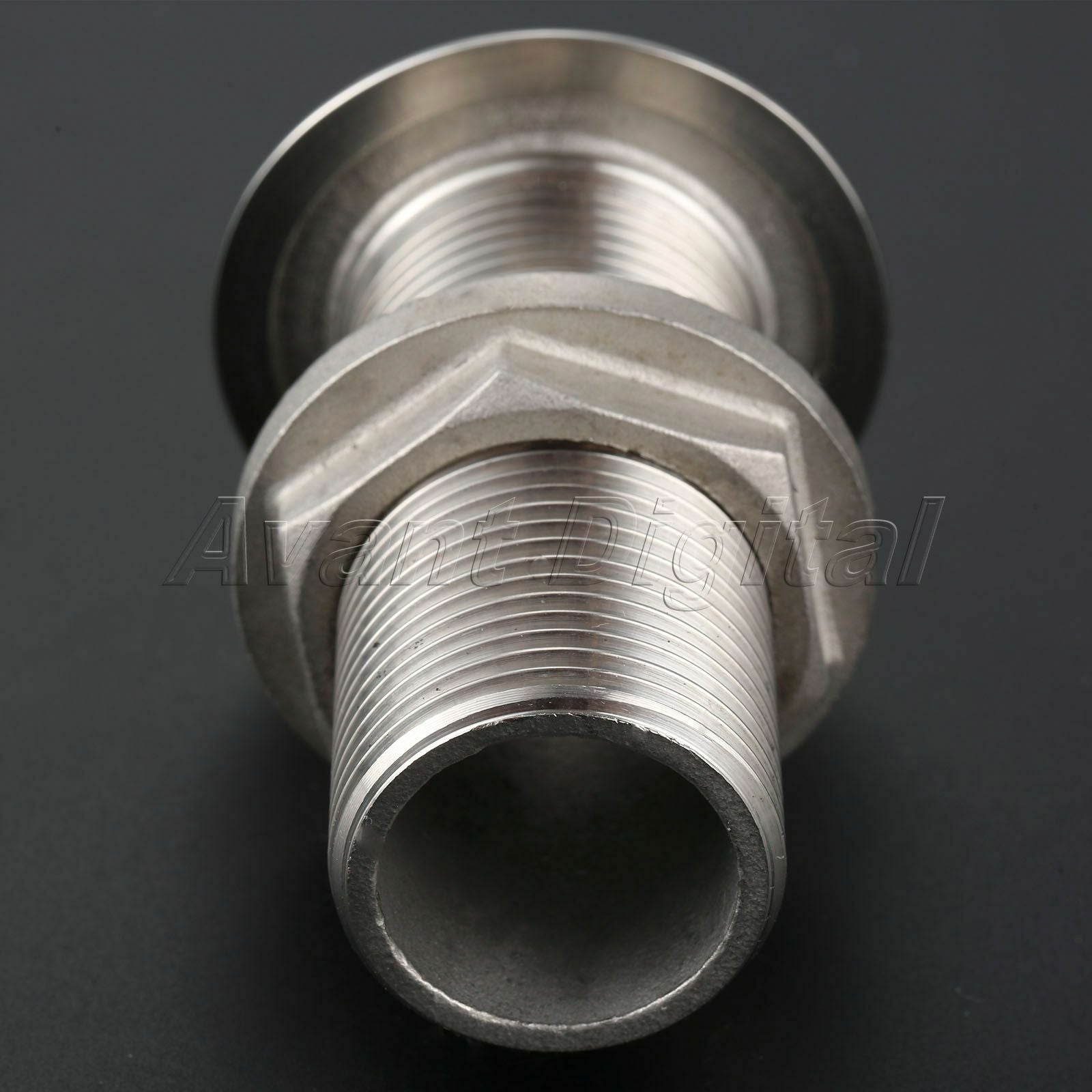 Stainless Steel Hardware Boat Thru Hull Fitting Drain Connector for 1" Hose