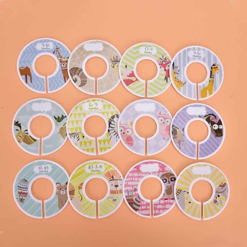 12pcs Clothes Size Dividers Round Plastic Clothing Hanger Circle Hangers Clos Rf