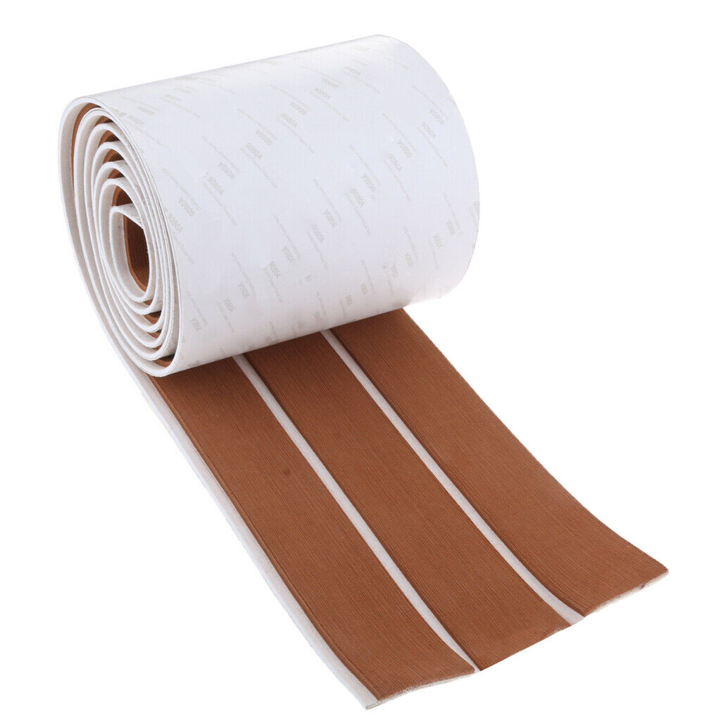 Marine Yacht Flooring EVA Foam Teak Decking Sheet Light Brown White Stripe