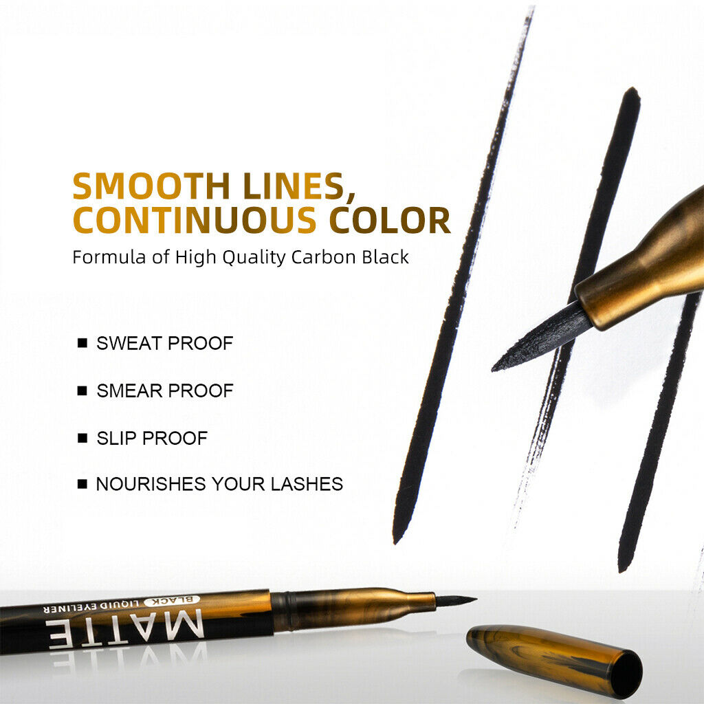 Smudgeproof Matte Black Eyeliner Waterproof Liquid Eye Liner Pen Cosmetic