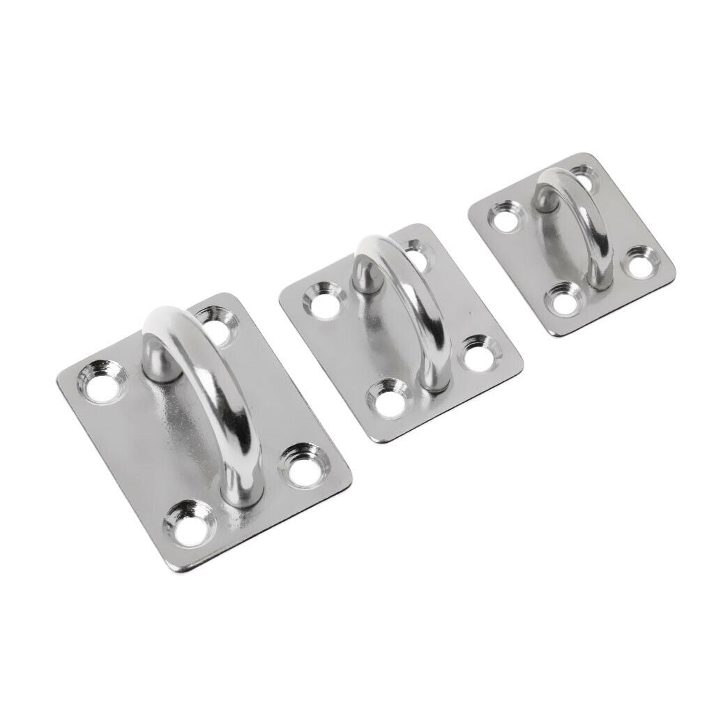 8mm Square Eye Plate Marine Grade Stainless Steel Shade Sail Boat Hardware