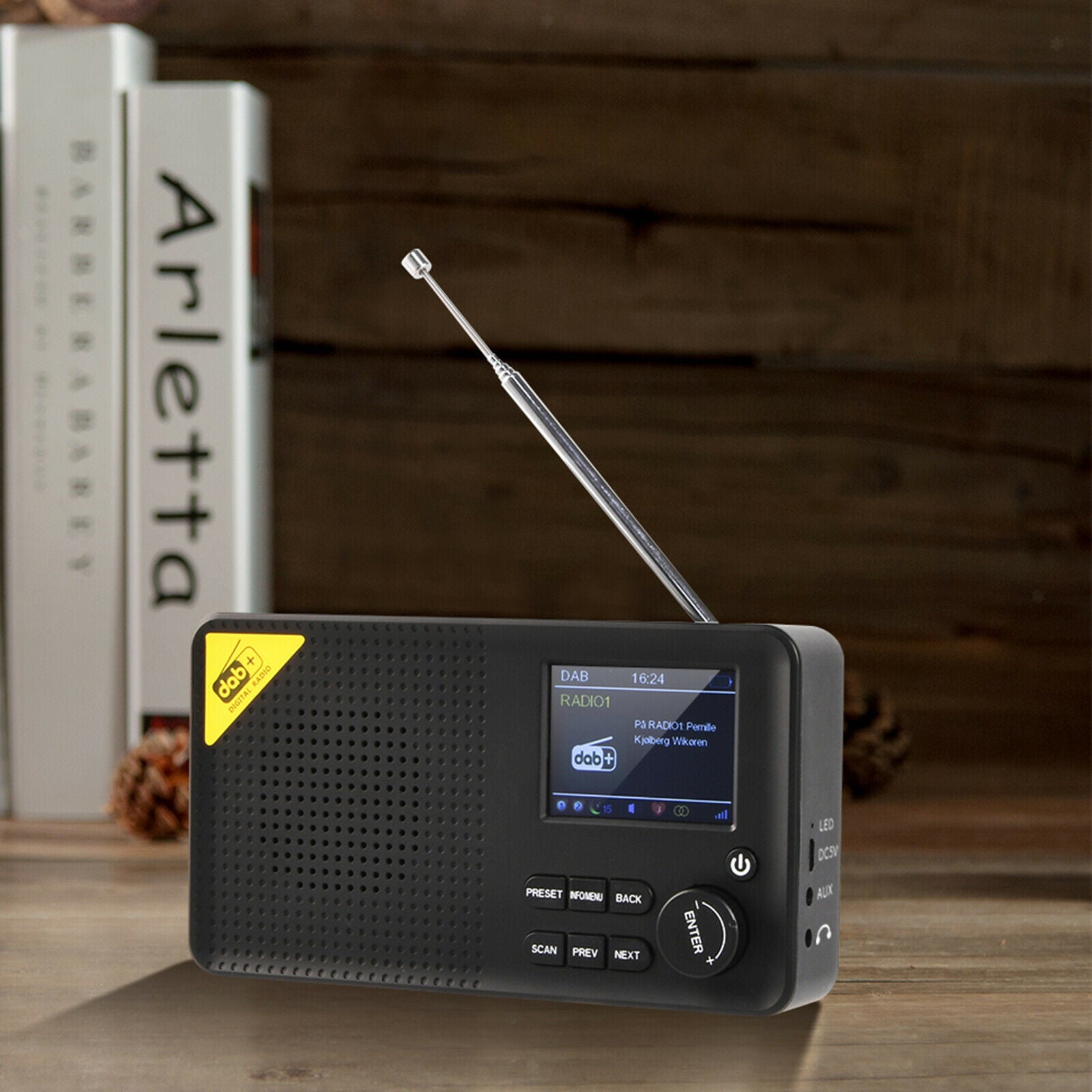 Digital Radio DAB/DAB+ FM Receiver Headphones Output Home Office Gift Elder