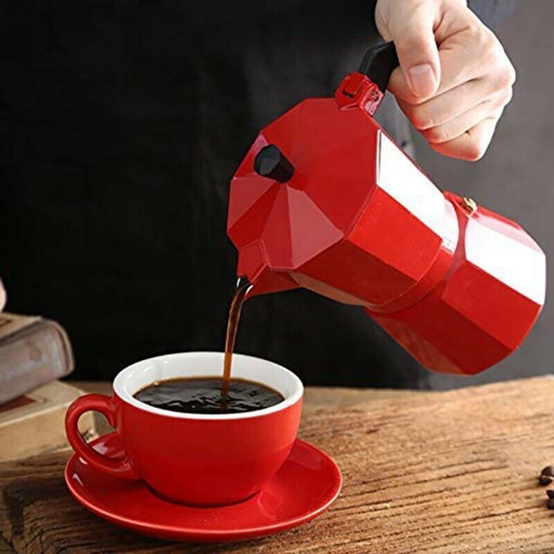 Aluminum Mocha Coffee Pot Italian Coffee Maker Portable Coffee Kettle Kitchen F6