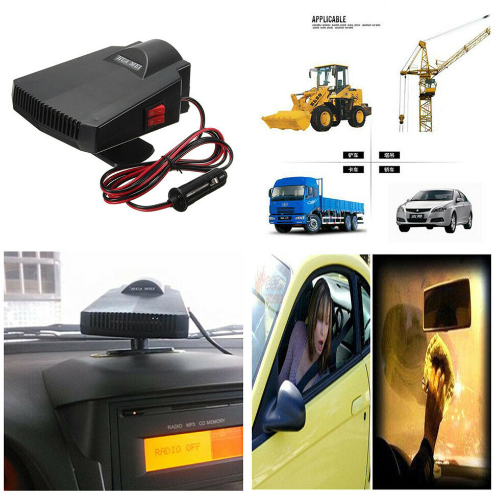 Portable Ceramic Heater Cooler Dryer Defroster Demister for Car Window Warmer