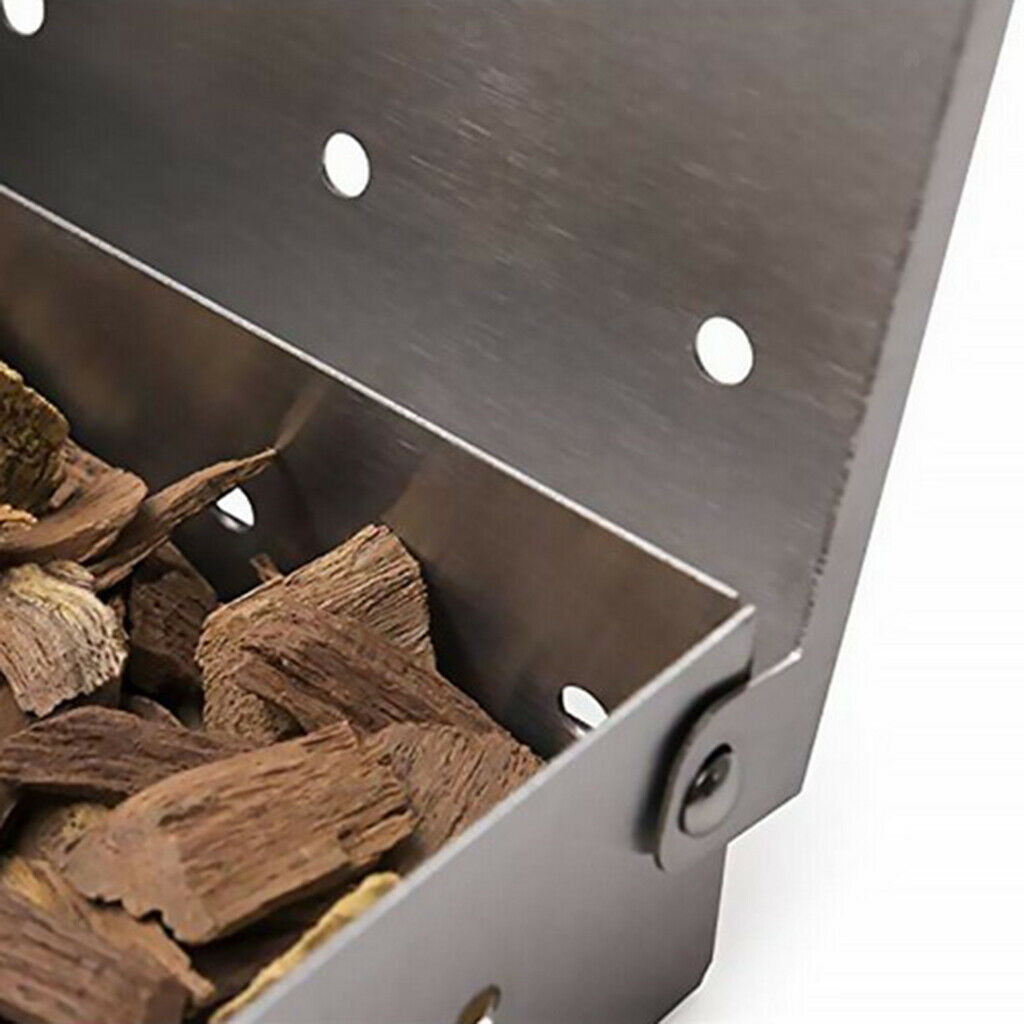 Heavy Duty Stainless Steel Meat Smoking Barbecue Smoker Box For Wood Chips,Add