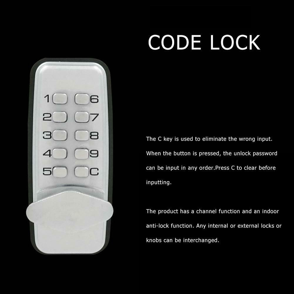 Waterproof Mechanical Digital Door Lock Button Keypad Keyless Code Combinat Lock