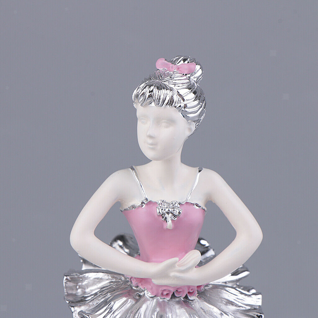 Rotating Ballerina Music Box Fashion for Home Office Desktop Ornaments Pink