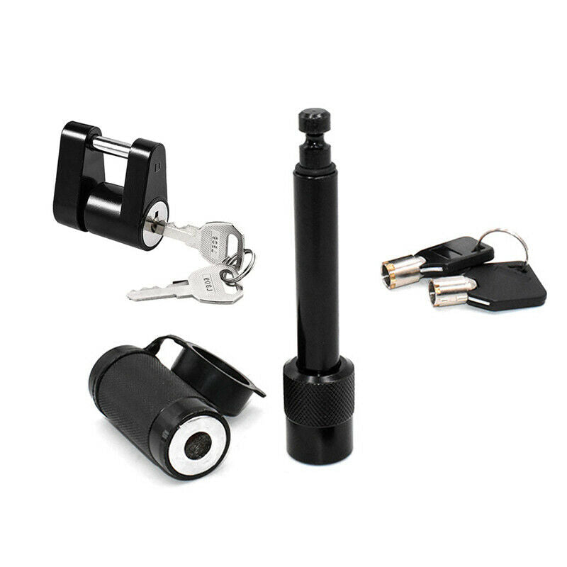 Trailer Latch Hitch Locking Receiver with 1/4  Lock Anti-theft Towing Tongue Pin