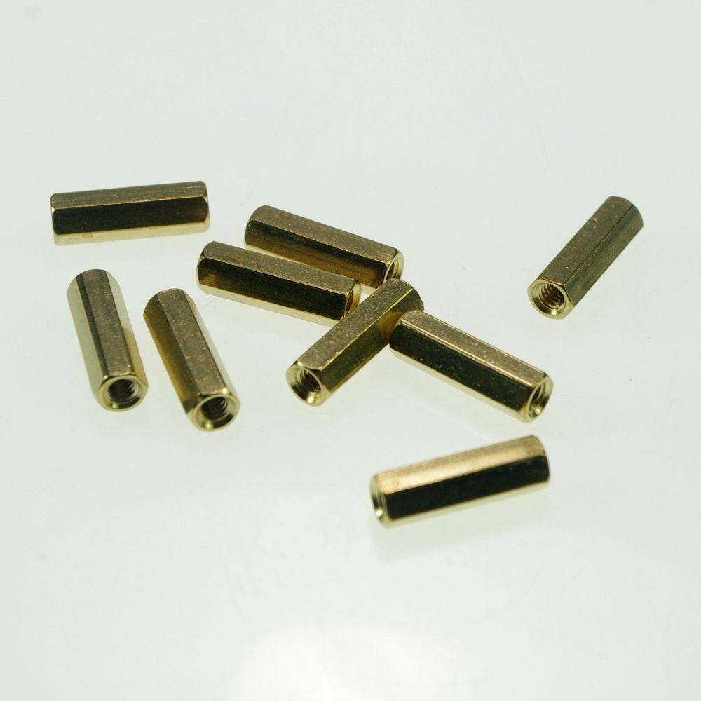 Lot10 M4×60mm Brass Hexagonal Threaded Double Pass Spacers Hexagon Copper Post