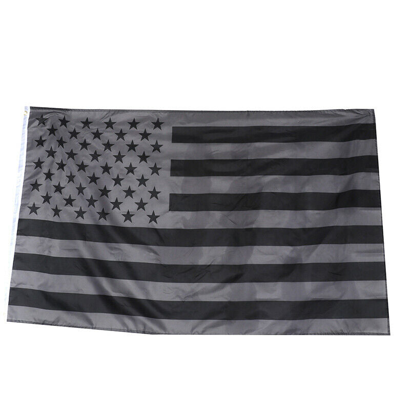 All Black American Flag 3x5 ft Pure Black stripe US Flag Blackout Tactic.l8