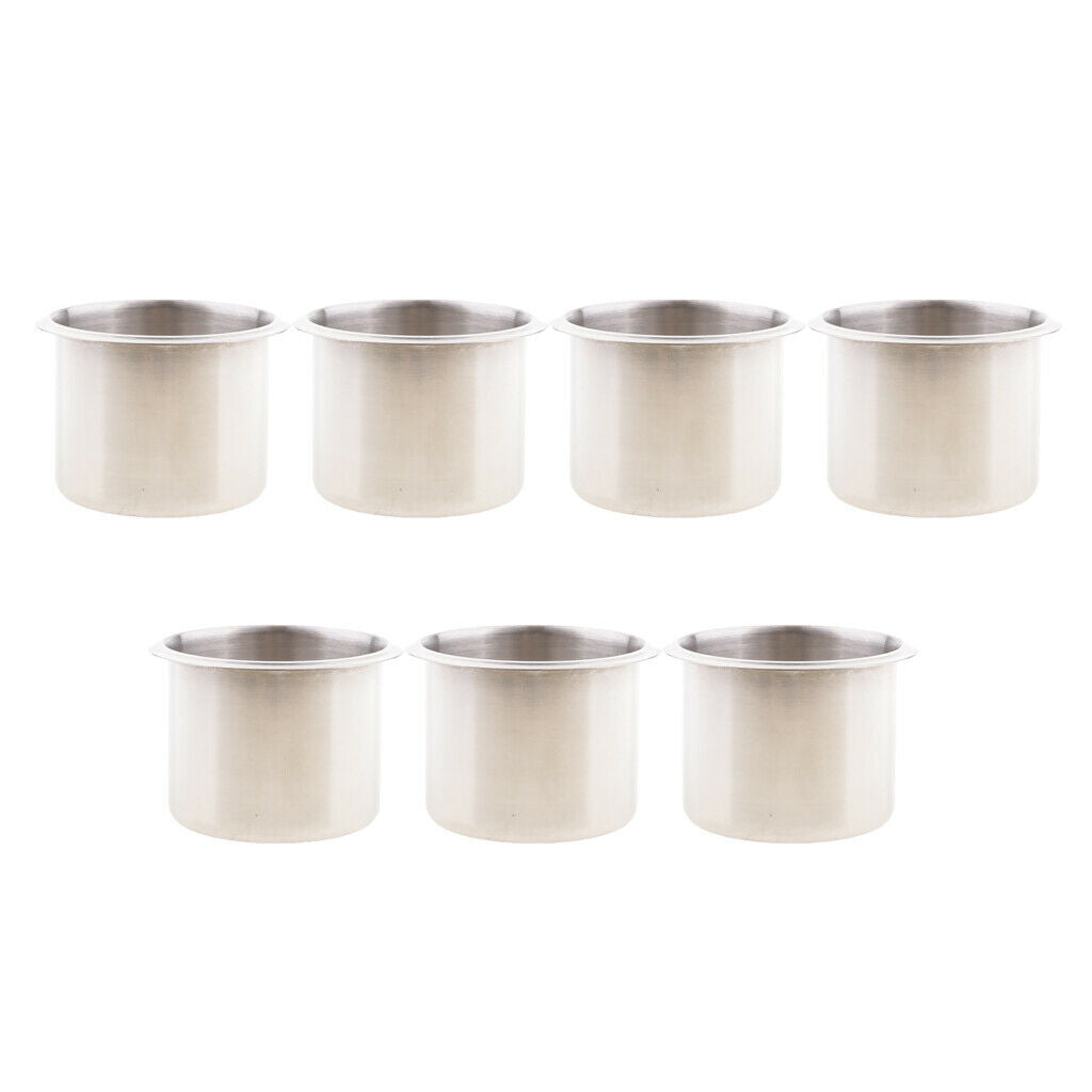 7 Pieces Chrome Cup Drink Holder for Boat Truck Marine Motorhome Trailer