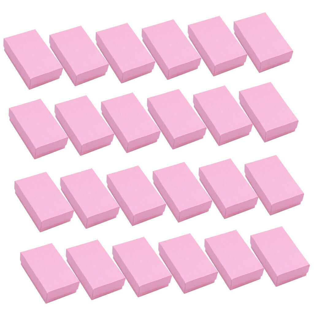 24x Colorful Linen Paper Foam Box   Storage Holder Hairclip Display Box