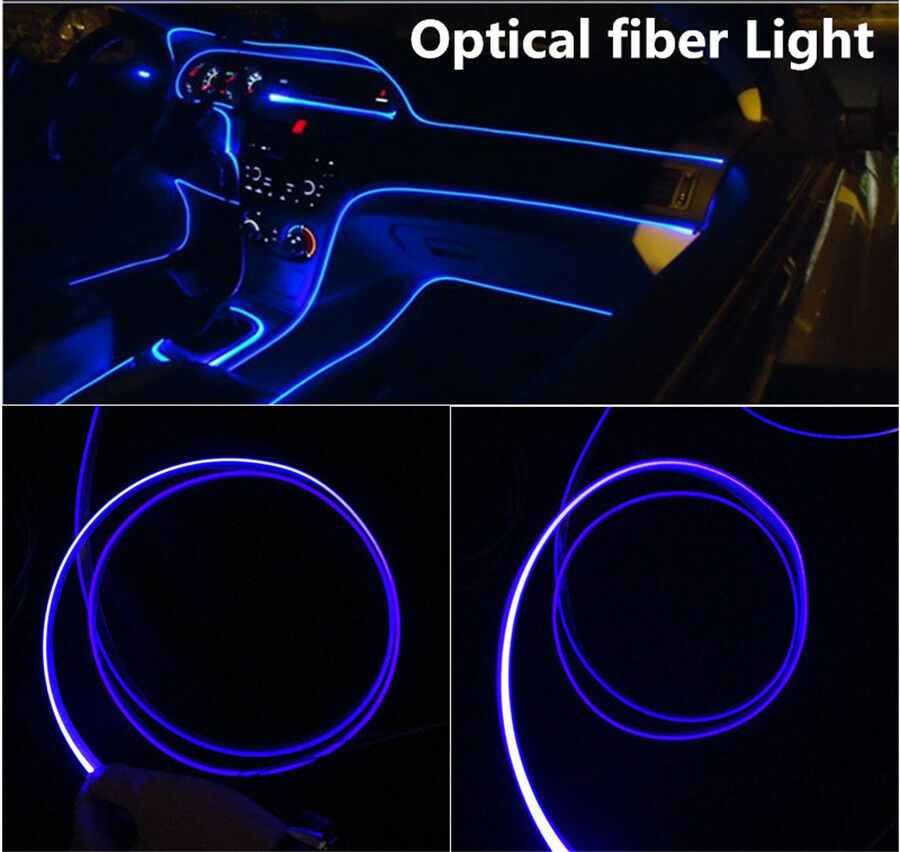 5M 3.0mm PMMA Side Glow Fiber Optic Cable for Car Dash Decor Atmosphere Light