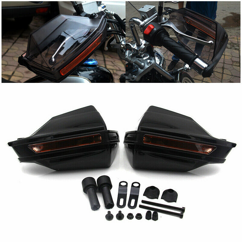 22mm Motorcycle Black Handlebar Windshield Anti-fall Protector Hand Guard Cover