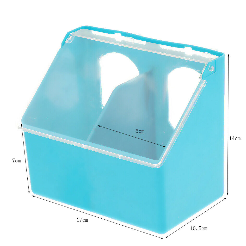 2Pcs Plastic Pigeon Parrot Food Water Bowl Feeder Feed Cage Sand Cup Dish