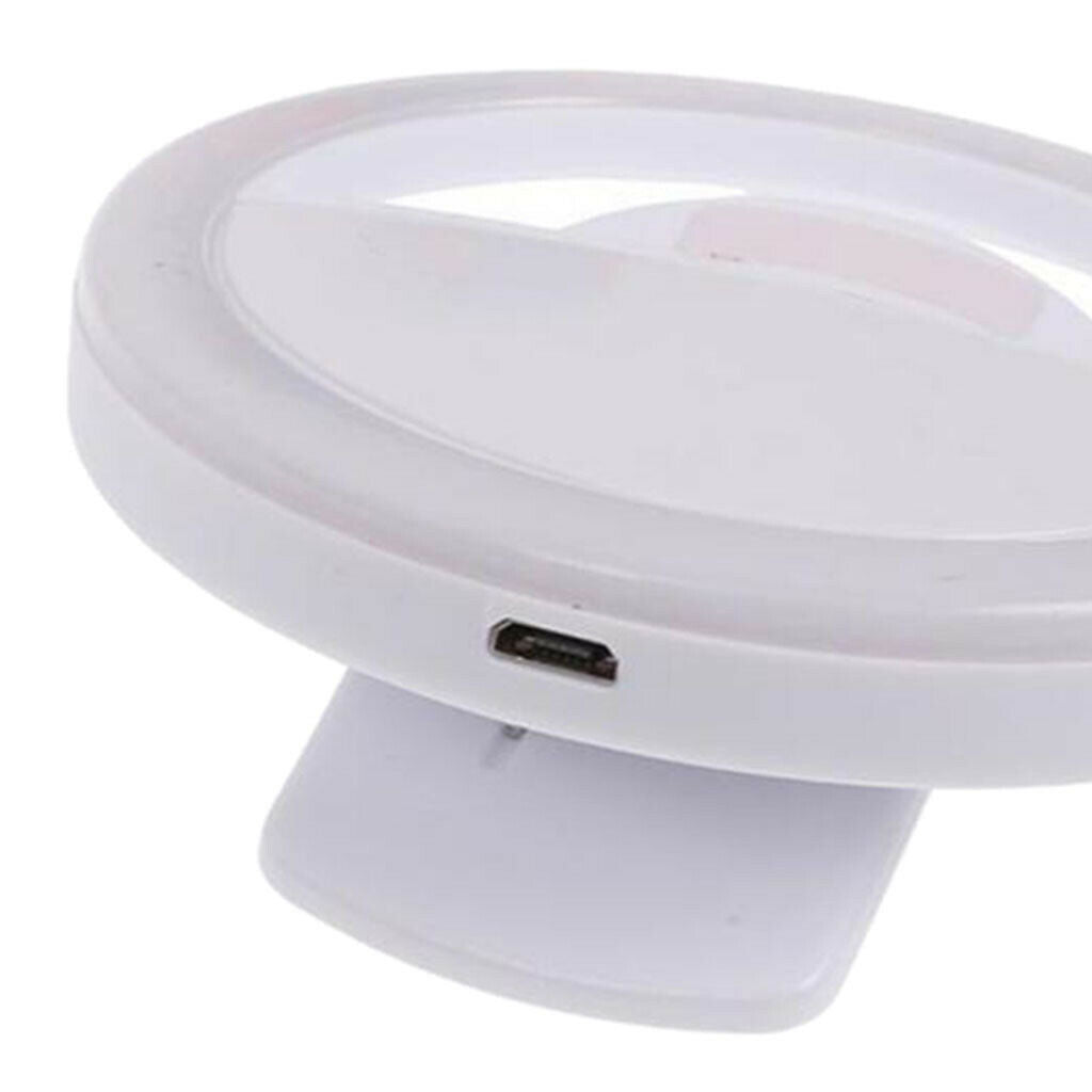 Selfie Ring Light Brightness Adjustable Clip-on Vedio Lights Laptop Camera