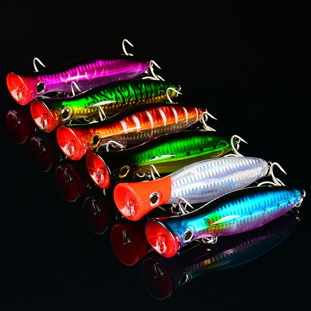 6pcs Popper Fishing Lures Baits Trolling Bluefish Big Game Tuna Sea Fly Lures s