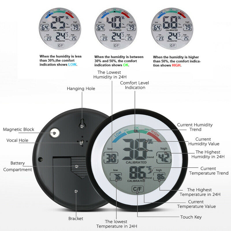 Multifunctionele digital thermometer hygrometer pirometer & digital temperature