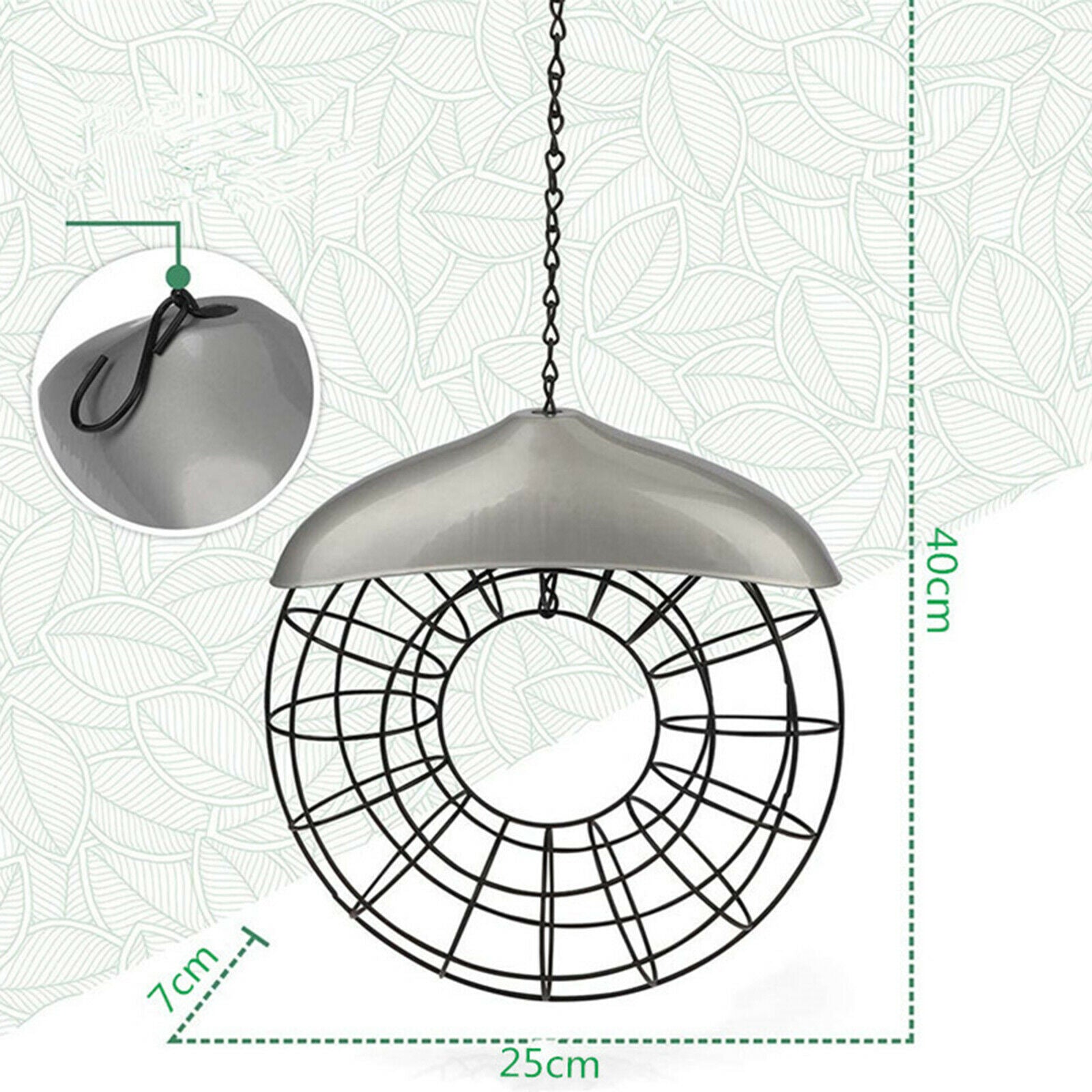 Bird Feeder Feeding Container Hanging Feeder for Yard Patio Garden