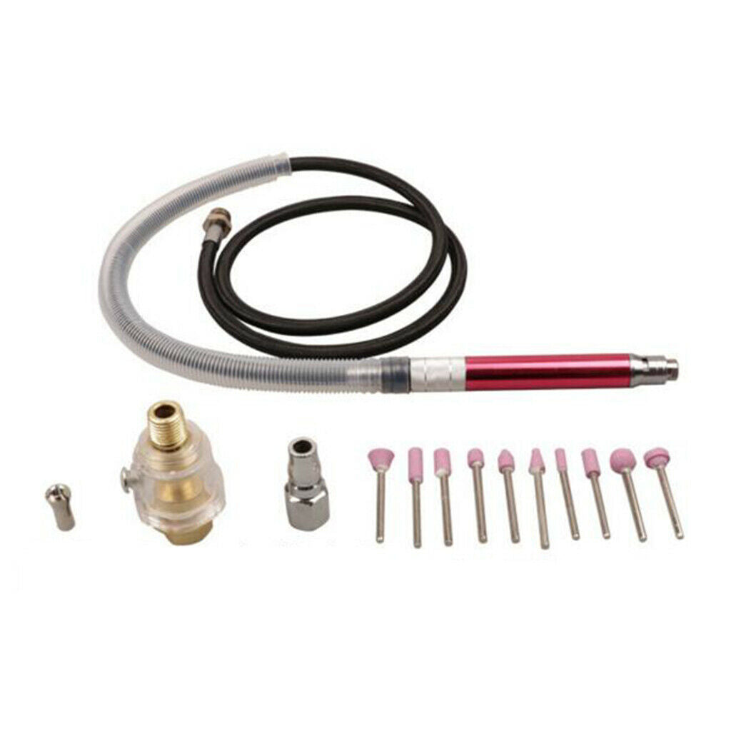 17pcs Air Micro Die Grinder Kit Air Engraving Pen Burr Rotary Engrave Tool