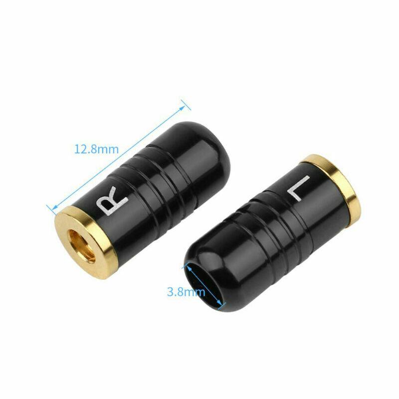 5X MMCX Female Earphone Pins Audio Adapter For UE900 SE535 SE215 W30 Black AT2