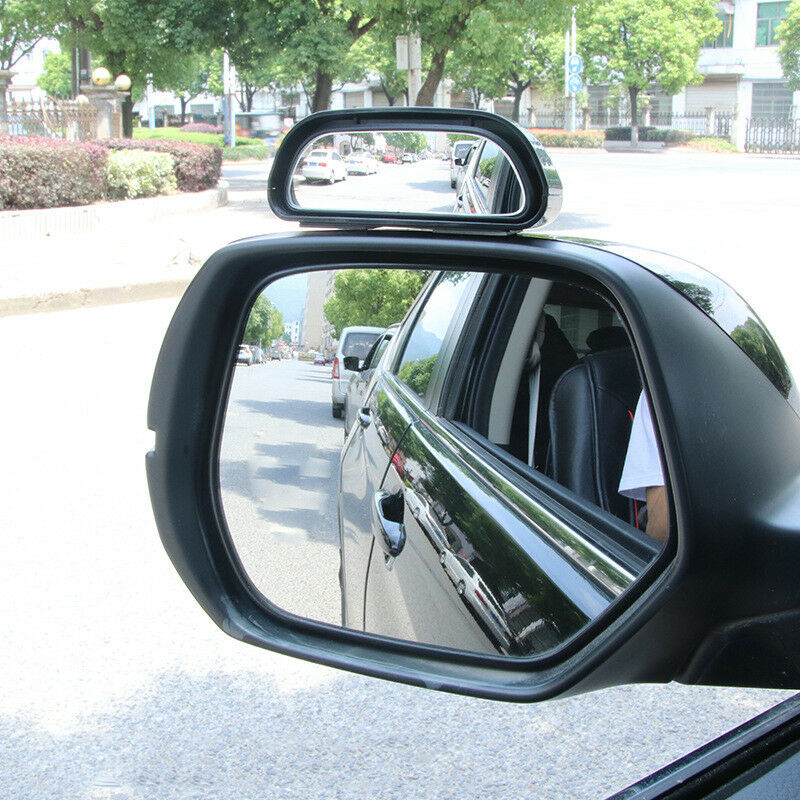 2PCS Car SUV Rearview Mirror Blind Spot Side Wide Angle View HD Glass Universal