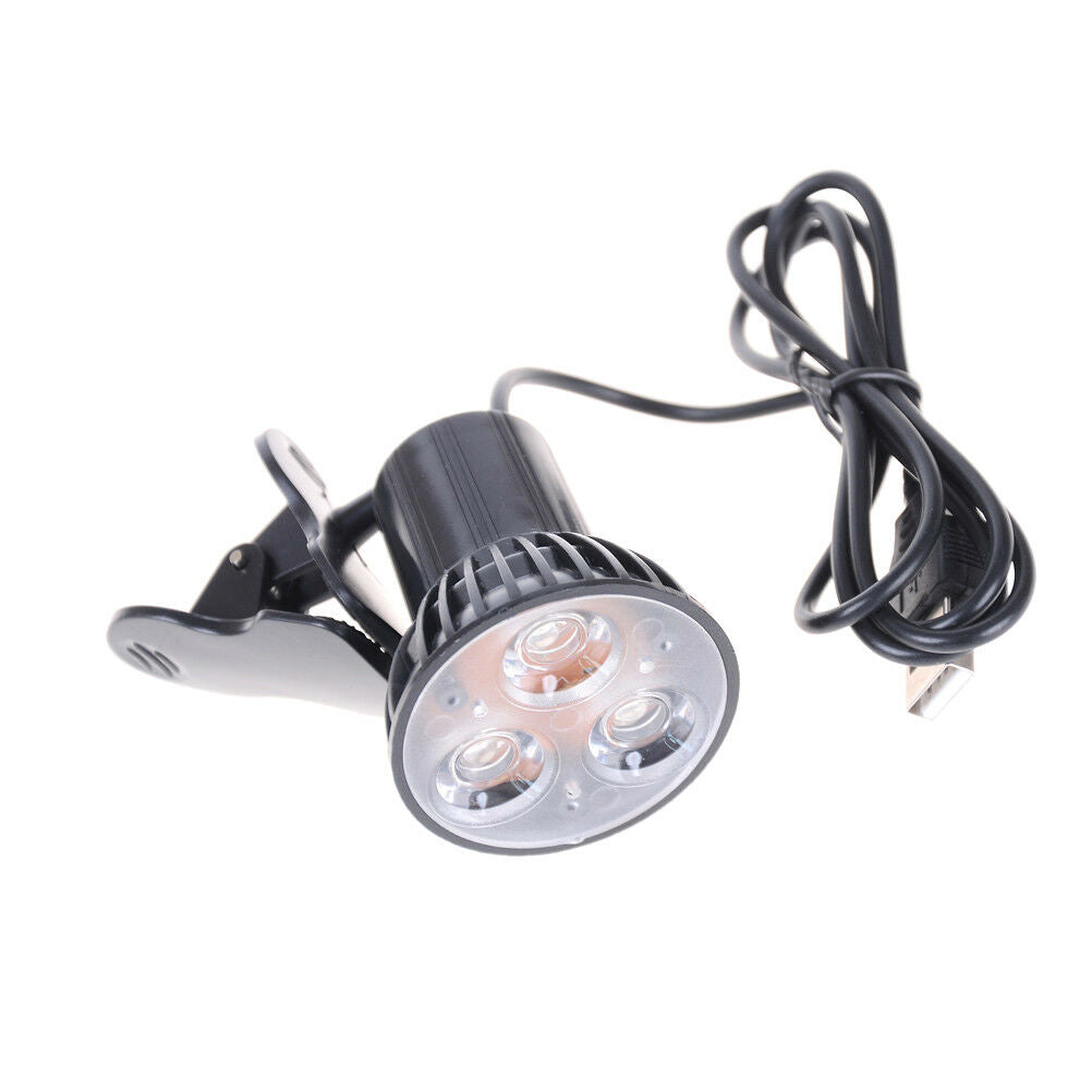 Flexible Super Bright 3 LED Clip On Spot USB Light Lamp For Laptop PC Fh .l8