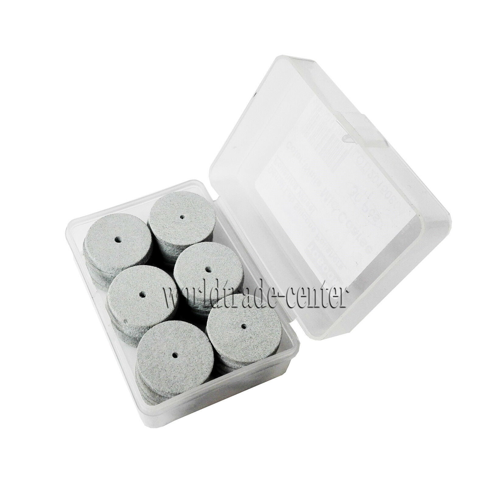 30Pcs White Mid-Coarse TOBOOM Dental Polishing Wheels Silicone Rubber Polishers