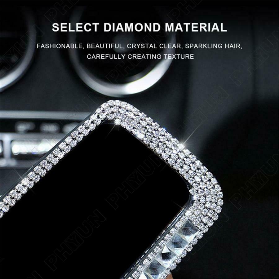 Sedan Car SUV Rearview Mirror Sparkle Diamond Decorative Accessories Universal