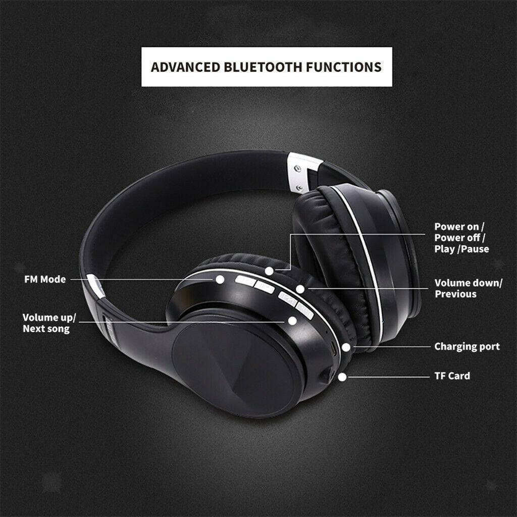 EL-B4 Wireless Headphones Bluetooth Headset FM Radio for Travel/Work/Gaming