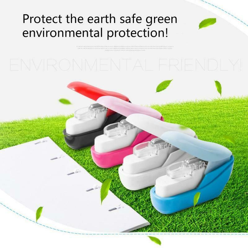 Color Stapleless Stapler Book Paper Stapling Stapler Mini Portable No Staples