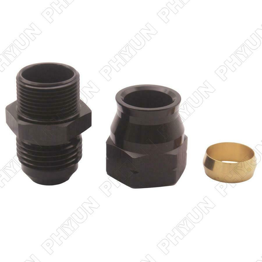 AN8 8AN Male Flare Thread to 1/2 12.7mm Hardline Tube Compression Pipe Adapter