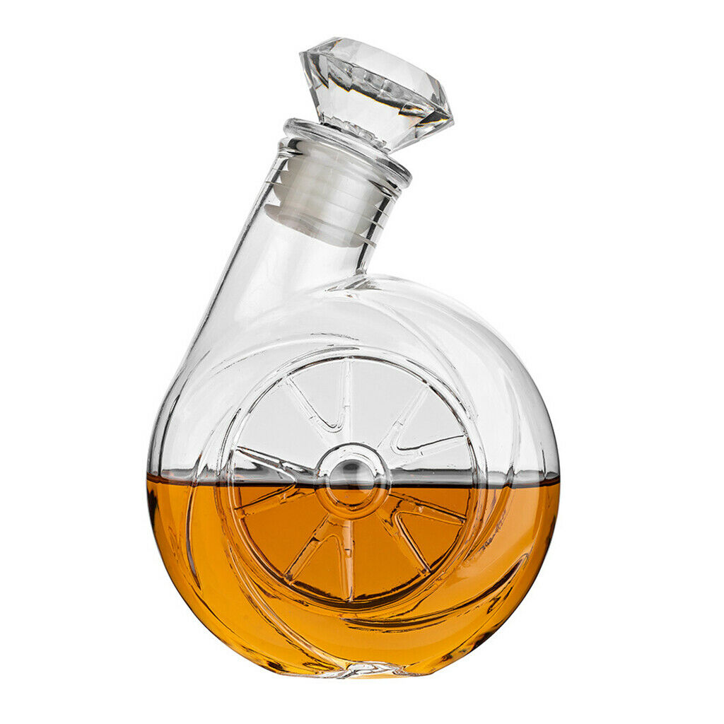 Retro Glass Decanter with Stopper for Wine Bourbon Brandy Water Mouthwash