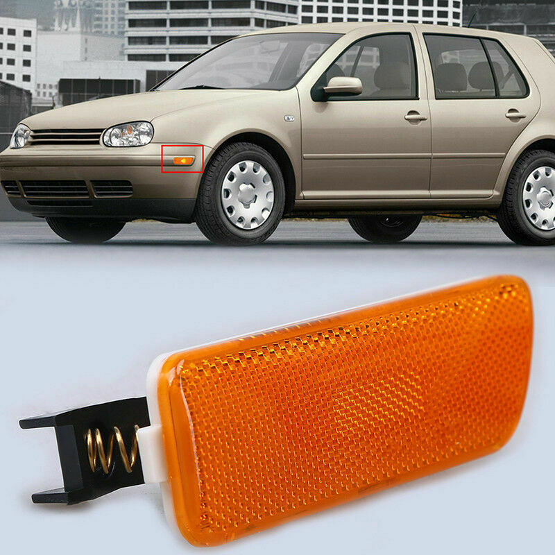 Left Front Bumper Side Marker Light Lamp Kit For Volkswagen Jetta Golf 99-05