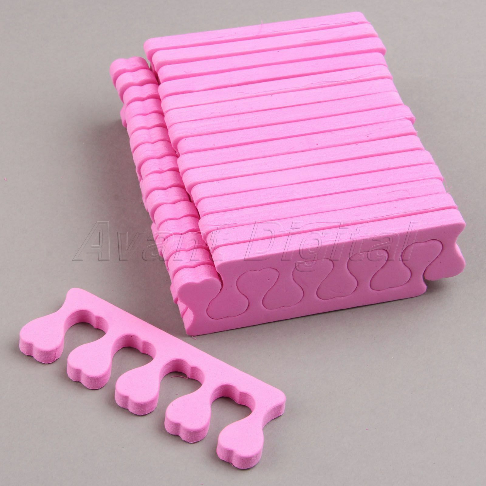 100 pcs Lovely Type Nail Art Soft Sponge Finger Toe Seperators Pedicure Use Tool