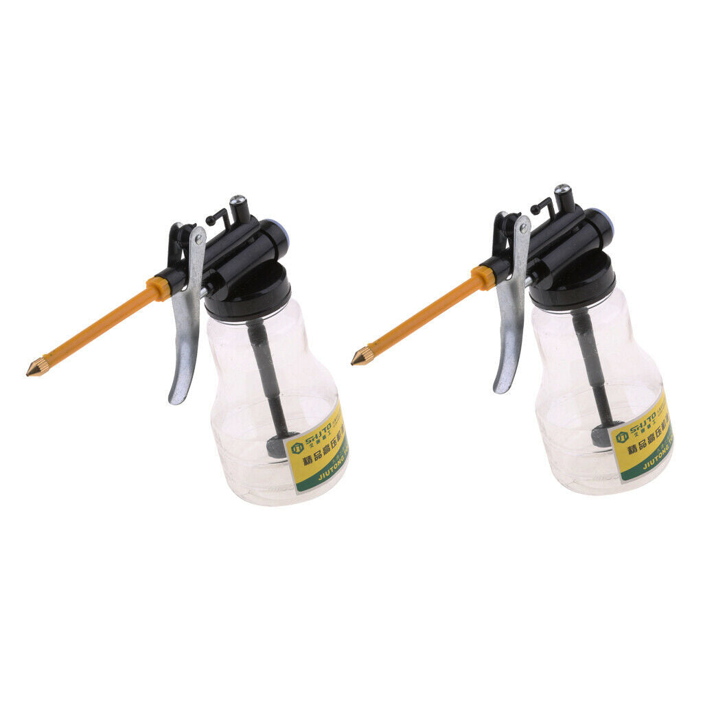2pcs High Pressure Hand Pump Oil Pot Can Spray Gun Hose for Lubricants