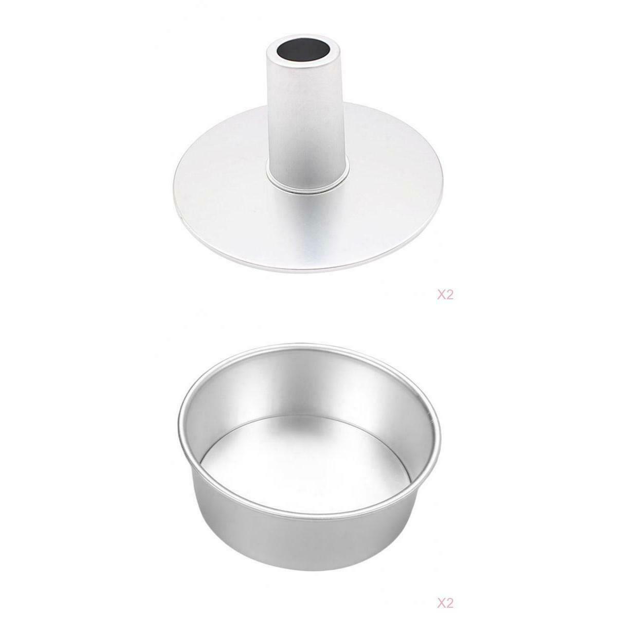 2 Sets 8Inch Chiffon Cake Mold Nonstick Angel Food Cake Pan Easy to clean