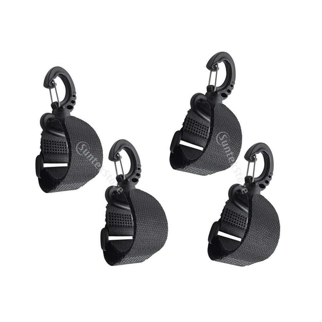 4pcs Kayak Paddle Clip Canoe Paddle Oar Strap Webbing Fishing Rod Holder