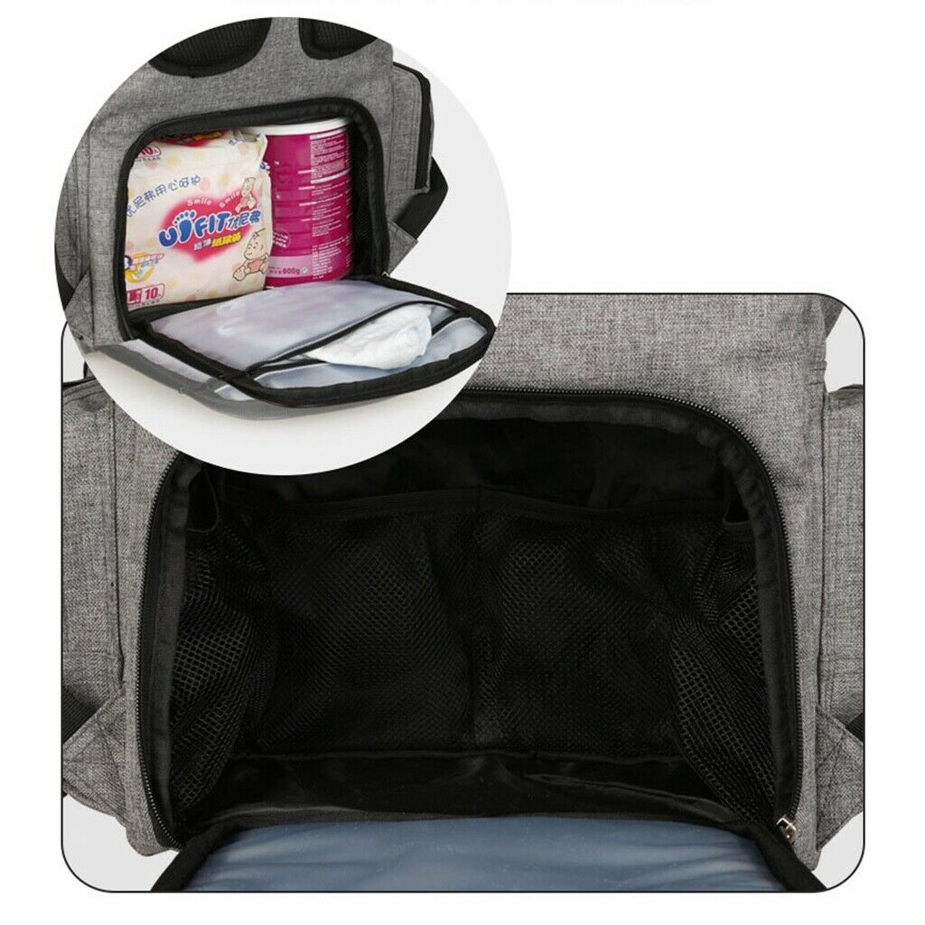 Large Capacity Business Travel Backpack Mummy Bag with USB Port Gray